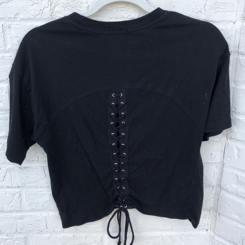 Forever21 Lace-Up Graphic Tee - Picture 5 of 7